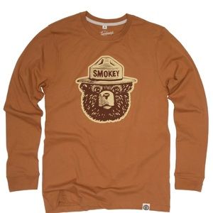NWT! Smokey Logo Long Sleeve Rust Colored Graphic T-shirt